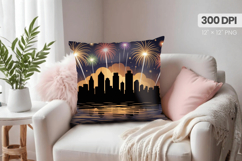 Happy New Year PNG Pillow, Festive New Year's Eve 2026 PNG Product Image 1