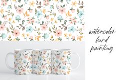 Mug sublimation design with spring flowers, PNG file. Product Image 2