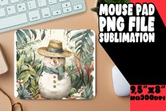 Tropical Mouse Pad Treats: Christmas Snowman PNG Product Image 1