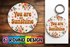 Luminous Car Coasters Round Design, Flower Quote Product Image 1