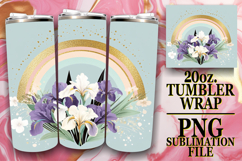 Bright Reflections 20oz tumbler wrap, Rainbow Product Image 1