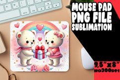 ENCHANTED MOUSE PAD SUBLIMATION STYLE, Valentine Bear Product Image 1