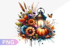 Autumn Harvest Pumpkin Sublimation - Pumpkin Clipart Design Product Image 1