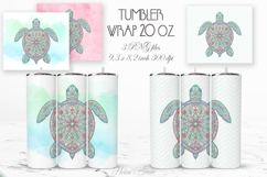 Cute ocean turtle pastel straight tumbler 20oz wrap design Product Image 1