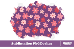 Retro Flowers Background Png Floral Paper Sublimation Bundle Product Image 2