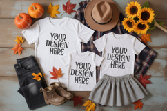 Christmas Family Matching Group T-Shirt Mockups | Holiday Fl Product Image 1