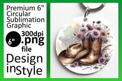 Dynamic Keychain Circle Design Template , Western Product Image 1