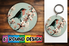 Unique Circle Keychain Magic, Birds Product Image 1