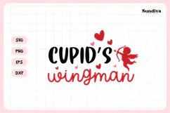 Kids Valentine's Day Quote SVG | Cupid's Wingman Product Image 3