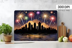 Happy New Year Cutting Board PNG Festive New Year's Eve 2026 Product Image 1
