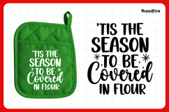 Christmas Pot Holder Quote SVG | Covered In Flour Product Image 3