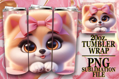 Magical Gifts 20oz tumbler wrap, 3D Dog Product Image 1