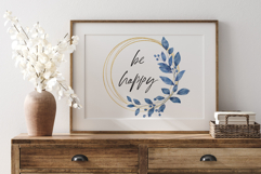 Navy blue leaves watercolor set, clipart png files. Product Image 10