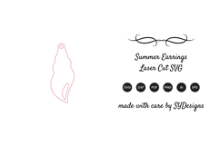 Summer Earrings Laser Cut SVG Product Image 2