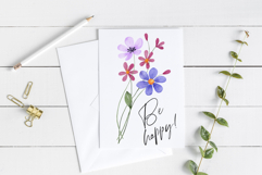 Floral watercolor set. Flowers and leaves clipart, PNG files Product Image 7