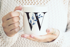 Mug sublimation design with letters, monograms, PNG file. Product Image 3