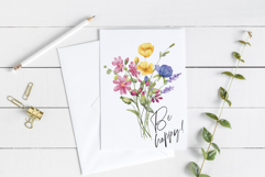 Watercolor flowers clipart bouquet of PNG. Product Image 5