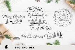 Christmas SVG Bundle, Sublimation Designs, Let is snow, Cozy Product Image 1