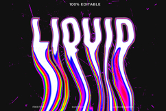 Psychedelic LIQUID Text Graphic for Design Projects Product Image 1
