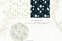 Watercolor Blush and WhiteRose Clipart and Wreaths Product Image 9