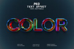 Color 3d Text Effect Style Product Image 1