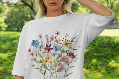 Watercolor flowers clipart bouquet of PNG. Product Image 5