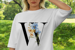 Mug sublimation design with letter, monogram, PNG file. Product Image 6