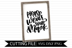 Please Wear Your Mask - Hand Lettered SVG Product Image 1