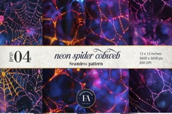 Neon Cobweb Digital Papers, Spooky texture Product Image 1