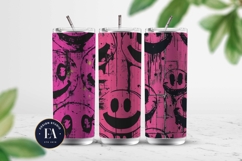 Neon Pink Smiley Face Digital Paper |Street graffiti Pattern Product Image 2