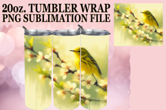 Whimsical views 20oz tumbler wrap, Birds Product Image 1