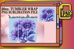 Fresh Flower Sublimation Tumbler Wrap 20oz Delight Product Image 1