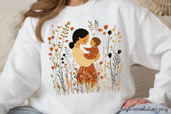 Mothers Day Folk Art Sublimation PNG Product Image 1