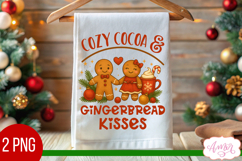 Christmas kitchen towel PNG, Cute gingerbread man design Product Image 4