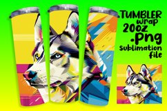 Fun and Colorful Dog Wrap 20oz Sublimation Design Product Image 1
