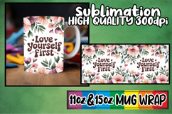 Cozy vibes sublimation print wrap, Flower Quote Product Image 1