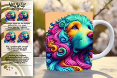 Happy 15oz Mug Wrap Png Template , Dog Product Image 1
