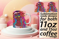 Radiant Sunshine: Melanin Sublimation Mug Wrap Product Image 1