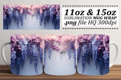 Springtime Blossoms Mug Wrap - Floral Pattern 11oz 15oz Product Image 1