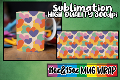 Happy journeys 11oz 15oz sublimation wrap, Valentine's Patte Product Image 1