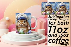 Cheerful Springtime Bunny Wrap Sublimation 15oz Product Image 1