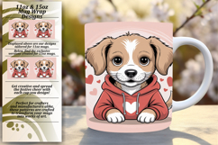 BEAUTIFUL 15oz Mug Wrap PNG , Valenines Animals Product Image 1