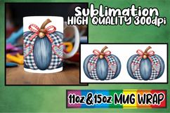 Pure joy sublimation mug wrap, Pumpkin Watercolor Product Image 1