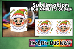 Timeless charm sublimation 11oz 15oz mug wrap, Cute Christma Product Image 1