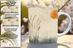 Simple Modern Boho Pattern Mug Wrap 11oz 15oz Product Image 1