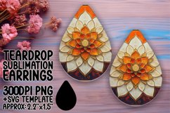 Dynamic Teardrop Design for Sublimation , Mandala Product Image 1