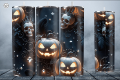 4 Halloween Tumbler Wrap Sublimations, 20 oz Product Image 5