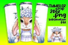 Sublimation Ready 20oz Tumbler , Cute Bunny Product Image 1
