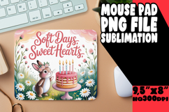 Cozy Mouse Pad Sublimation Magic, Girl Quote Product Image 1