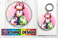Radiant Sublimation Circle Ornaments PNG, Cute Animals Product Image 1